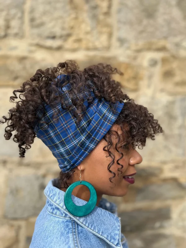 Turbante Blue Tweed - Imagen 3