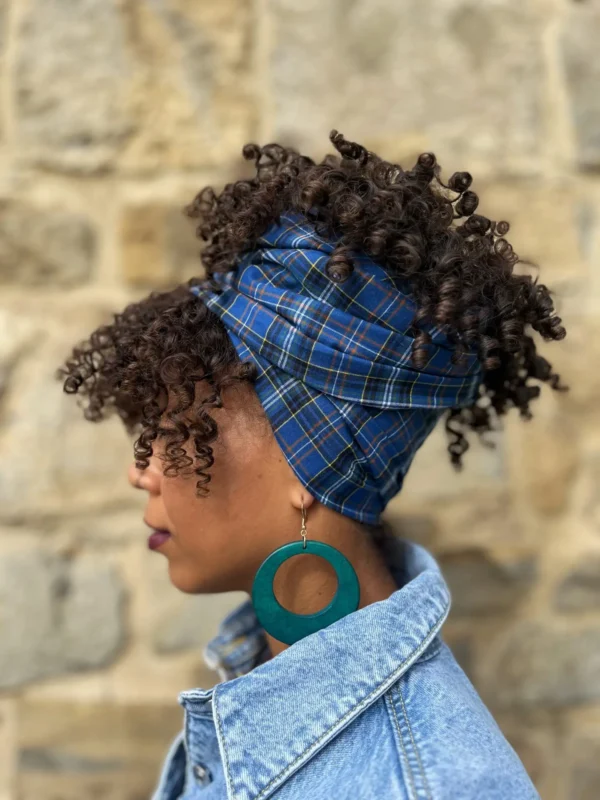 Turbante Blue Tweed - Imagen 2